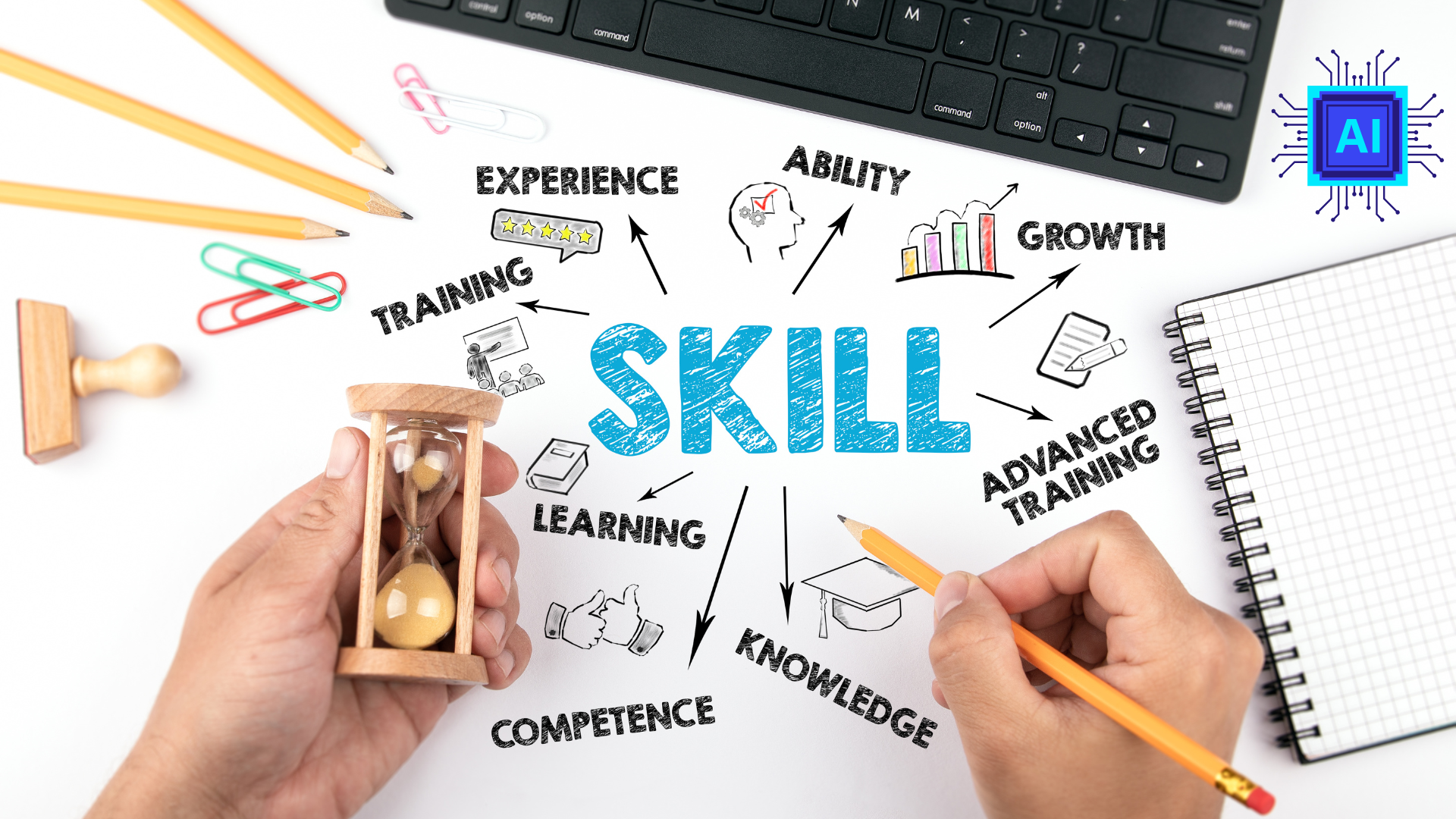 Students learning in a modern classroom environment